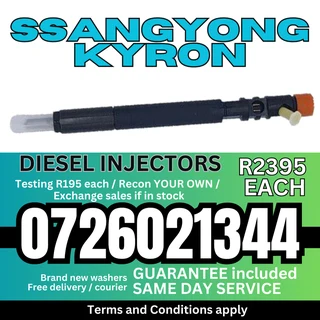 Ssangyong Kyron diesel injectors for sale