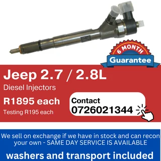 Jeep 2.7 or 2.8L Diesel Injectors for sale