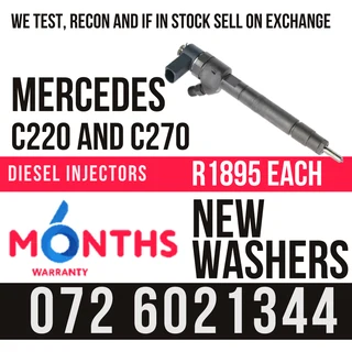 Mercedes C220 and C270 Diesel Injectors for sale