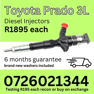 Toyota Prado 3L Diesel Injectors for sale