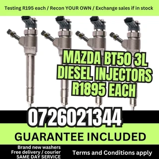 Mazda BT50 3L Diesel Injectors for sale