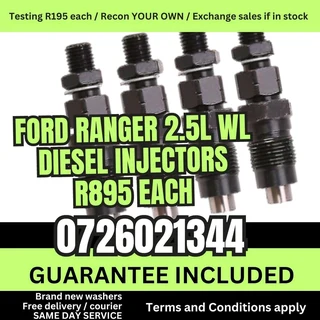 Ford Ranger 2.5L WL Diesel Injectors for sale
