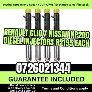 Renault Clio and Nissan NP200 Diesel Injectors for sale