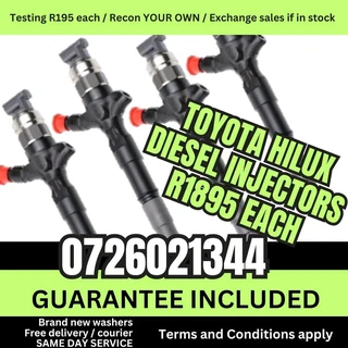 Toyota Hilux Diesel Injectors for sale