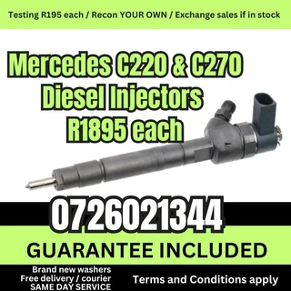 Mercedes C220 and C270 Diesel Injectors for sale