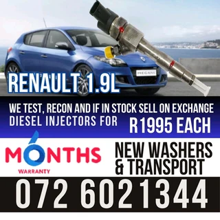 Renault 1.9L Diesel Injectors for sale