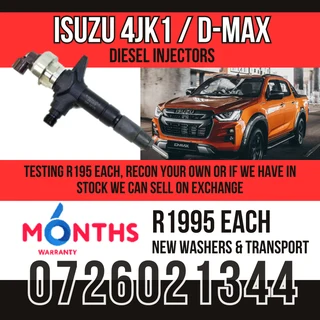 Isuzu 4JK1 / D-Max diesel injectors for sale