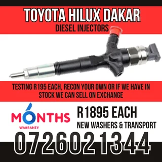 Toyota Hilux Dakar diesel injectors for sale