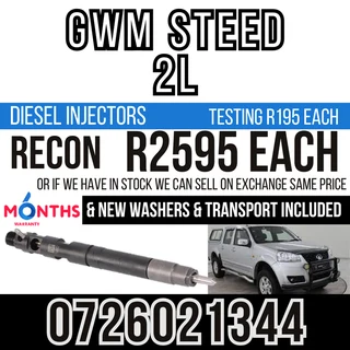 GWM Steed 2L diesel injectors for sale
