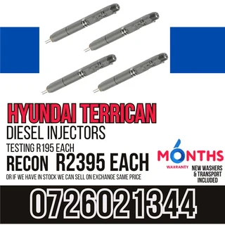 Hyundai Terrican Diesel Injectors for sale
