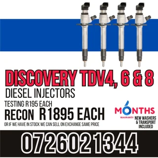 Discovery TDV 4, 6 and 8 Diesel Injectors for sale