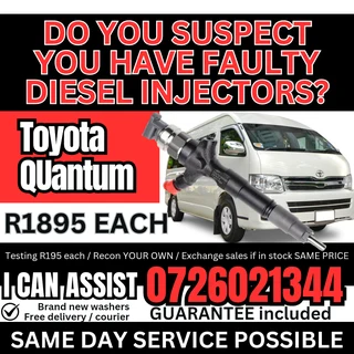 Toyota Quantum Diesel Injectors for sale