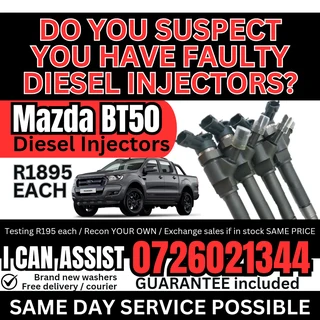 Mazda BT50 3L Diesel Injectors for sale