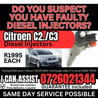 Citroen C2 and C3 Diesel Injectors for sale