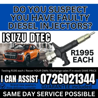 Isuzu Dtec diesel injectors for sale