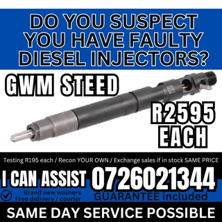 GWM Steed 2L diesel injectors for sale