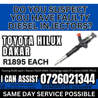 Toyota Hilux Dakar diesel injectors for sale
