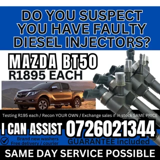 Mazda BT50 3L diesel injectors for sale