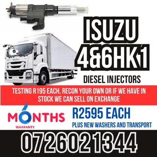 Isuzu 4 & 6 HK1 diesel injectors for sale