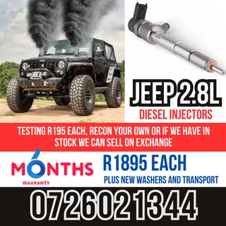 Jeep 2.8L diesel injectors for sale