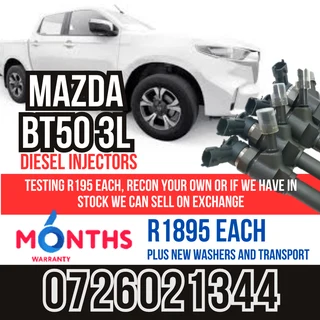 Mazda BT50 3L diesel injectors for sale