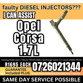 Opel Corsa 1.7L Diesel Injectors for sale