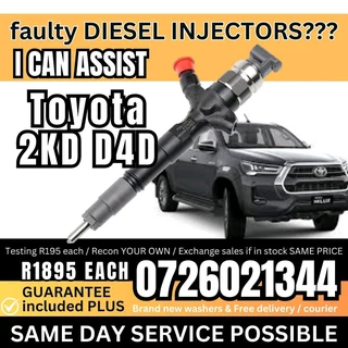 Toyota 2KD D4D Diesel Injectors for sale