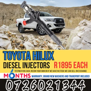 Toyota Hilux diesel injectors for sale