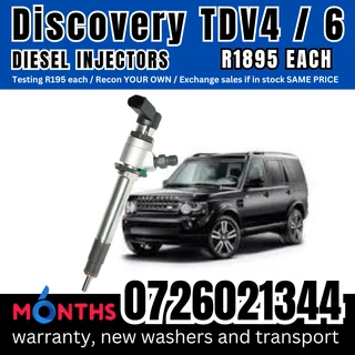 Discovery TDV4 / 6 diesel injectors for sale