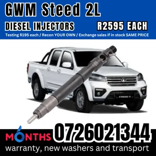 GWM Steed 2L diesel injectors for sale