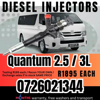 Quantum 2.5 / 3L diesel injectors for sale