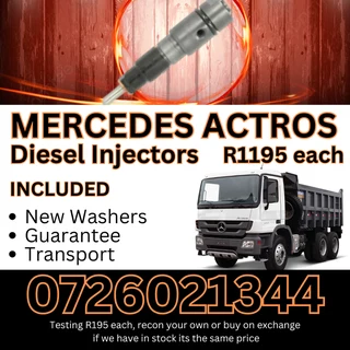 Mercedes Actros diesel injectors for sale