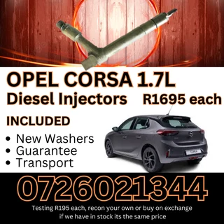 Opel Corsa 1.7L diesel injectors for sale