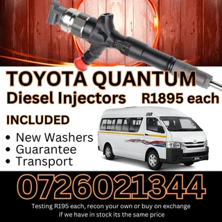 Toyota Quantum diesel injectors for sale