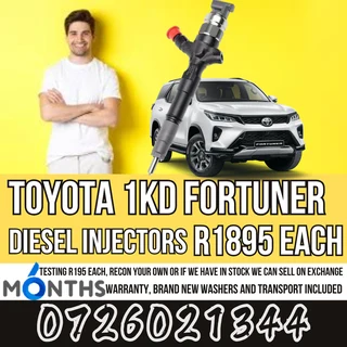 Toyota Fortuner 3L diesel injectors for sale