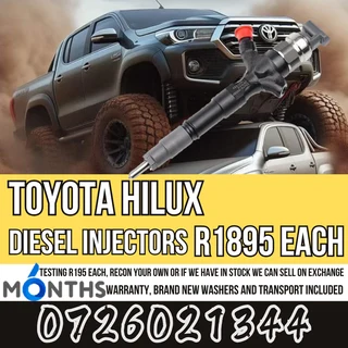 Toyota Hilux diesel injectors for sale