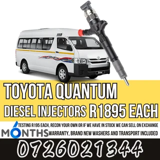 Toyota Quantum diesel injectors for sale