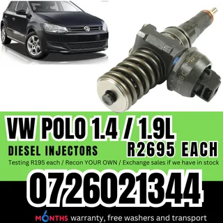 VW Polo 1.4 / 1.9L diesel injectors for sale