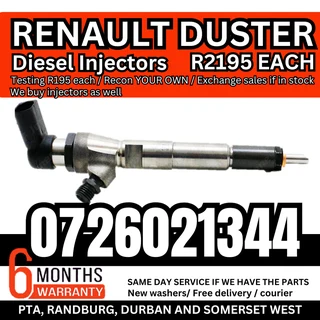 Renault Duster diesel injectors for sale