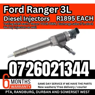 Ford Ranger 3L diesel injectors for sale
