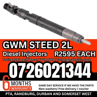 GWM Steed 2L diesel injectors for sale