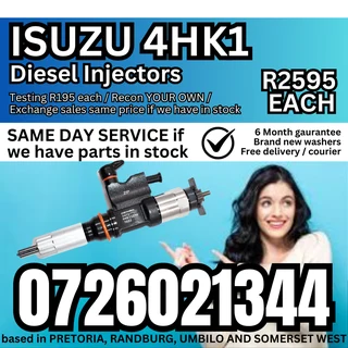 Isuzu 4HK1 diesel injectors for sale