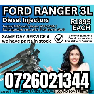 Ford Ranger 3L diesel injectors for sale