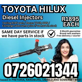 Toyota Hilux diesel injectors for sale