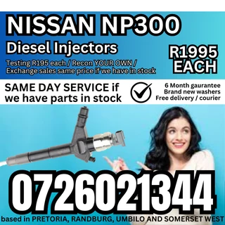 Nissan NP300 diesel injectors for sale