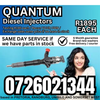 Toyota Quantum diesel injectors for sale