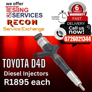 Toyota D4D Diesel Injectors for sale