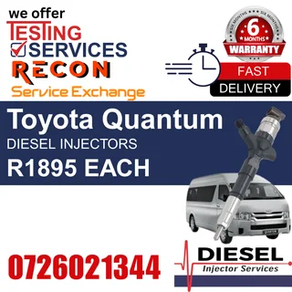 Toyota Quantum diesel injectors for sale