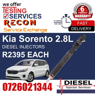 Kia Sorento 2.8L diesel injectors for sale