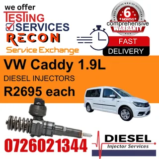 VW Caddy 1.9L diesel injectors for sale